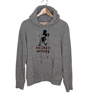 Uniqlo UT x Disney Mickey Mouse Hoodie Mens Medium Heather Gray Retro Sweatshirt